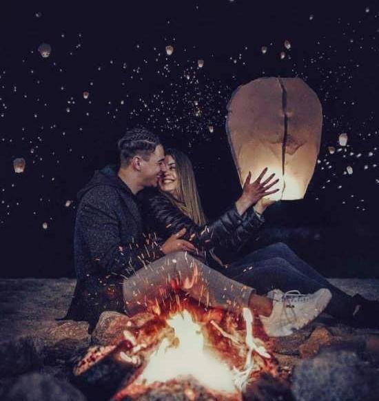 عکس عاشقانه در شب بدون متن