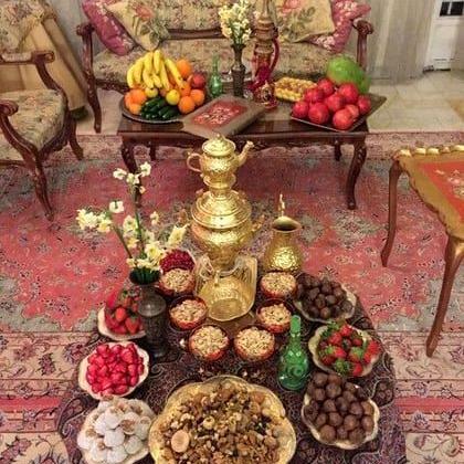عکس تزیین سفره ی شب یلدا
