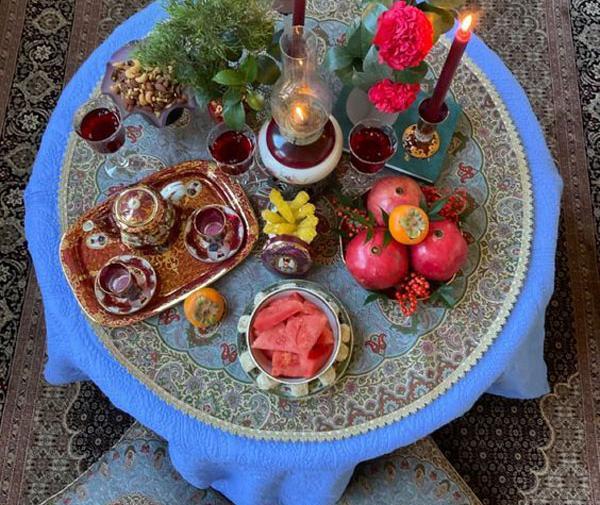 عکس سفره شب یلدا برای مدرسه