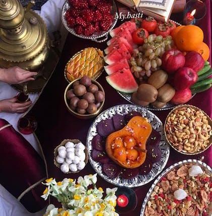 عکس سفره شب یلدا برای مدرسه