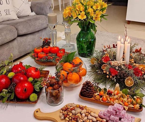 عکس میز شب یلدا ساده