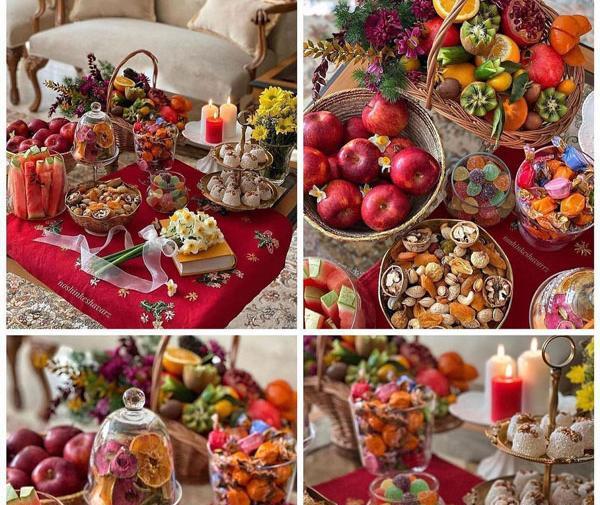 عکس میز شب یلدا ساده