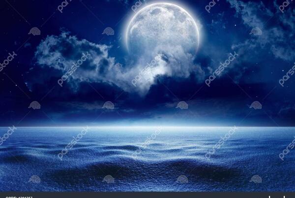 عکس شب مهتابی زمستان
