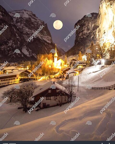 عکس شب مهتابی زمستان