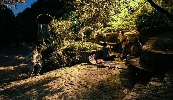 عکس از پارک در شب
