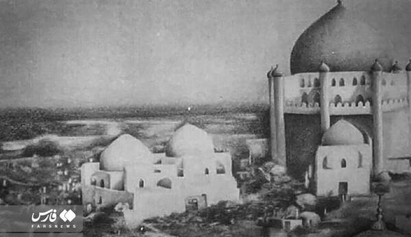 عکس قبرستان بقیع در شب