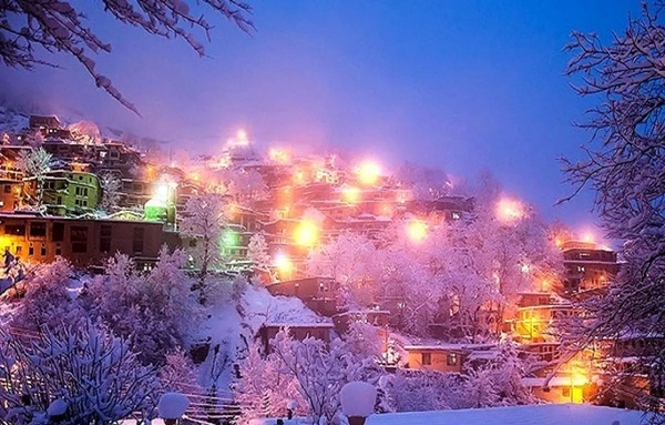 عکس از شب برفی
