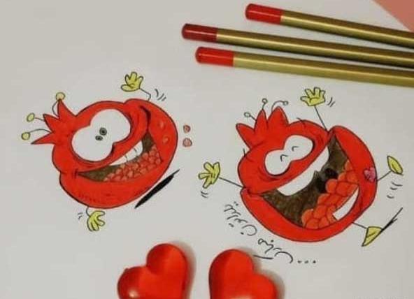 قاب عکس شب یلدا کودکانه