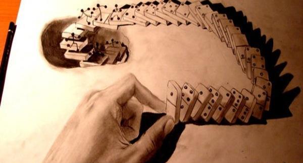 عکس نقاشی سه بعدی دخترانه