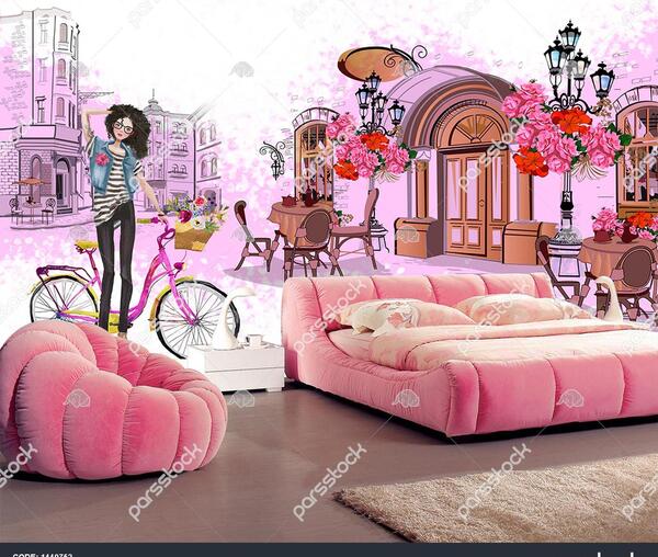 عکس نقاشی سه بعدی دخترانه