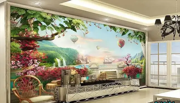 عکس کاغذ دیواری سه بعدی طبیعت