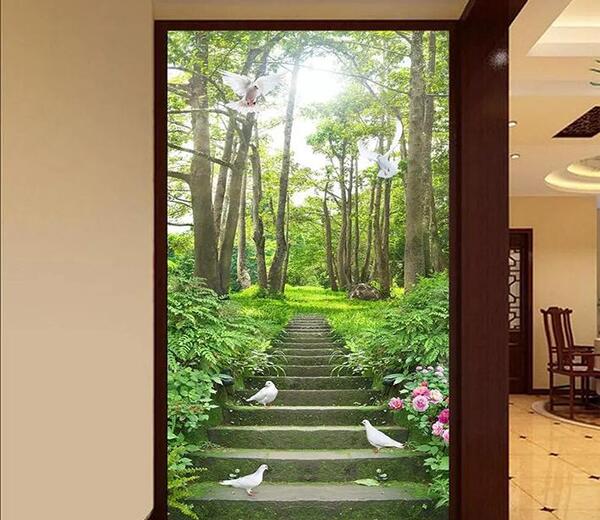 عکس کاغذ دیواری سه بعدی طبیعت
