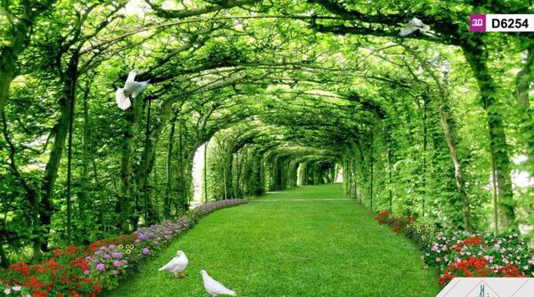 عکس کاغذ دیواری سه بعدی طبیعت