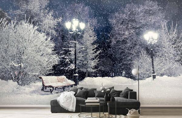 عکس سه بعدی منظره برفی