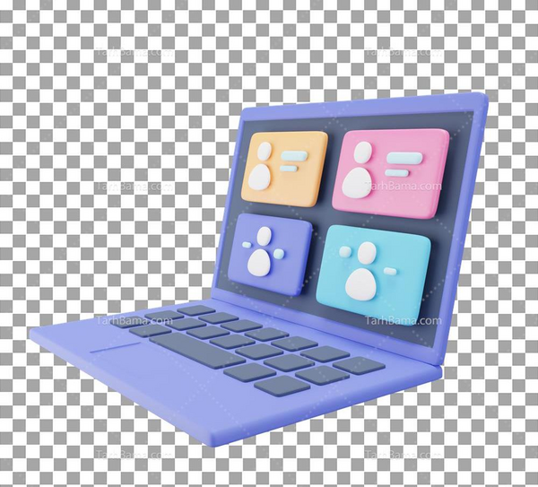 عکس لپ تاپ سه بعدی