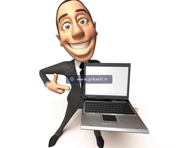 عکس لپ تاپ سه بعدی