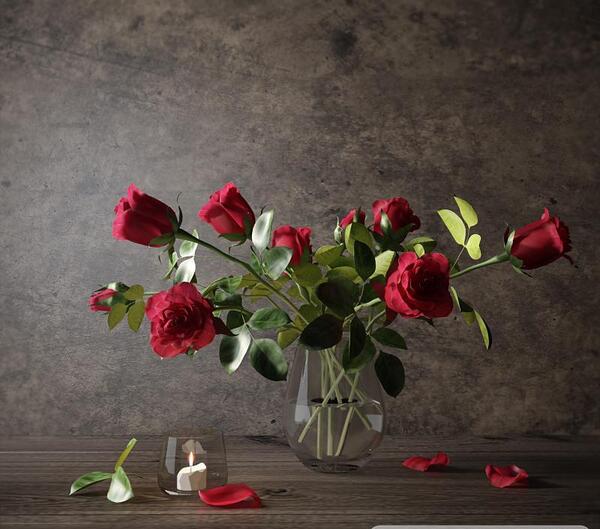 دانلود عکس سه بعدی گل