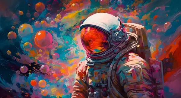 عکس فضانورد سه بعدی