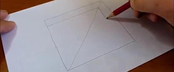 عکس سه بعدی ساده روی کاغذ