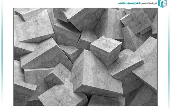 عکس مکعب سه بعدی رنگی