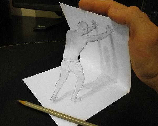 عکس نقاشی سه بعدی دست