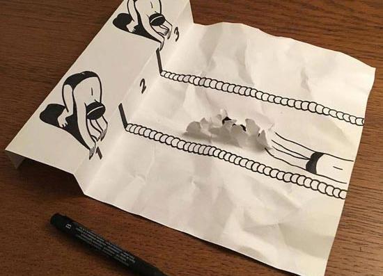 عکس نقاشی سه بعدی کف دست