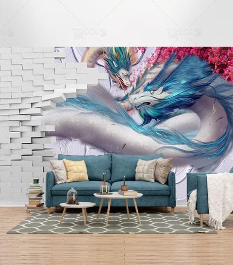 عکس نقاشی دیواری سه بعدی