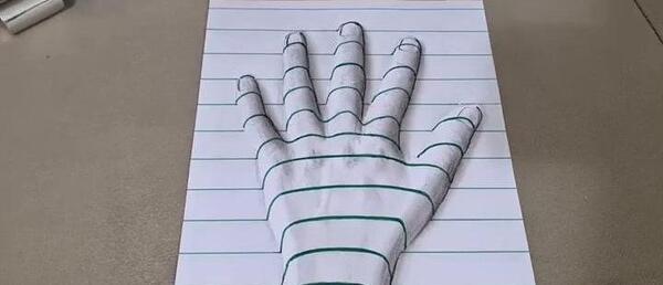 عکس طراحی دست سه بعدی