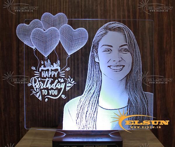 چاپ عکس روی آباژور سه بعدی