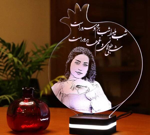 چاپ عکس روی آباژور سه بعدی