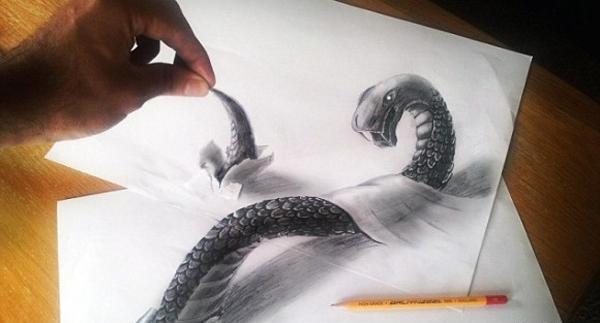 عکس جالب ترین نقاشی سه بعدی
