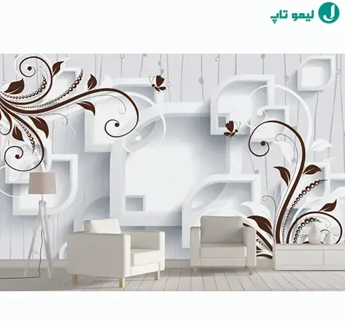 عکس پوستر سه بعدی پشت تلویزیون