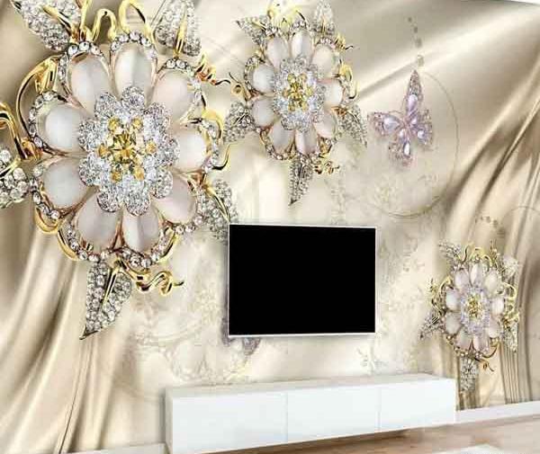عکس پوستر سه بعدی پشت تلویزیون