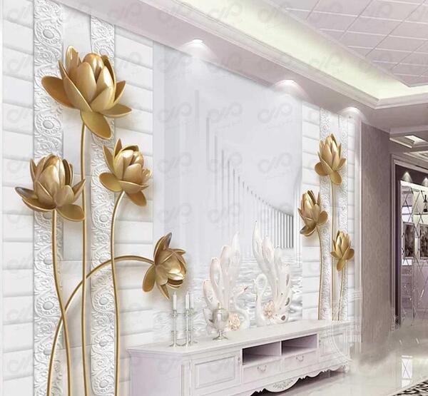 عکس پوستر سه بعدی پشت تلویزیون
