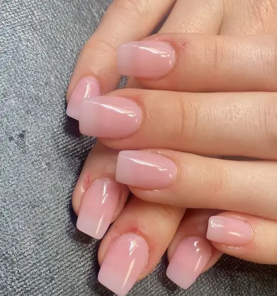 عکس ناخن هلویی ساده