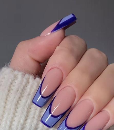 عکس ناخن هلویی ساده