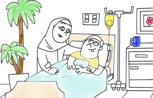 عکس نقاشی ساده دختر با حجاب