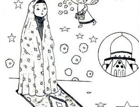 عکس نقاشی ساده دختر با حجاب