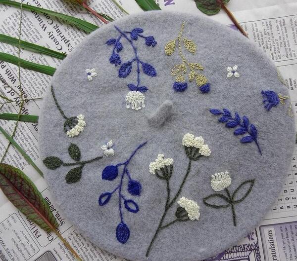 عکس گلدوزی ساده ی گل