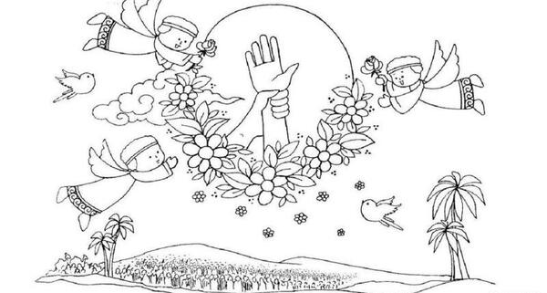 عکس نقاشی عید ساده