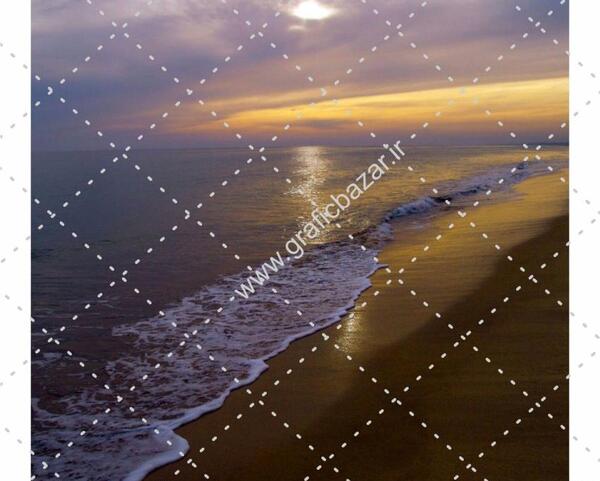 عکس نقاشی ساده ساحل دریا