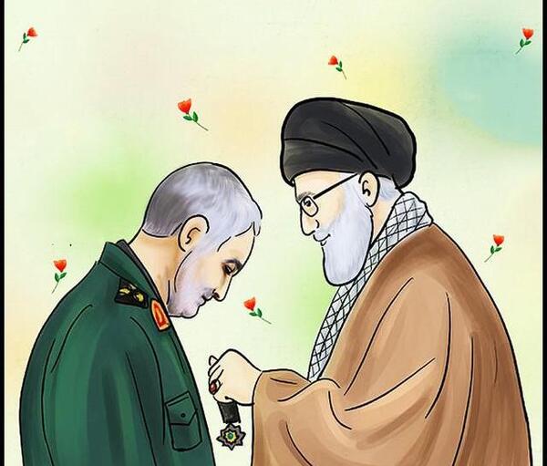عکس حاج قاسم سلیمانی برای نقاشی ساده