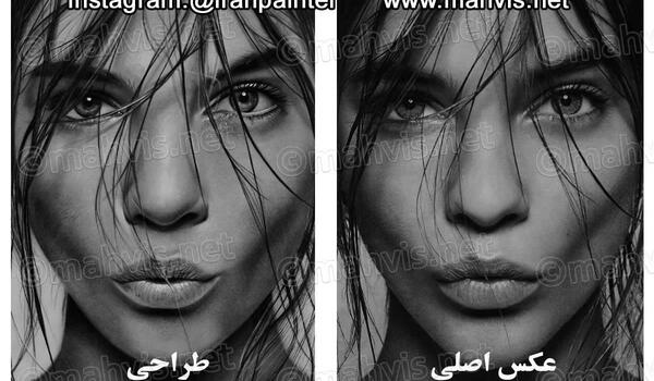 عکس چهره برای طراحی سیاه قلم ساده