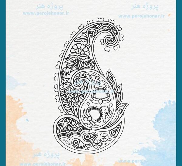 دانلود عکس بته جقه ساده