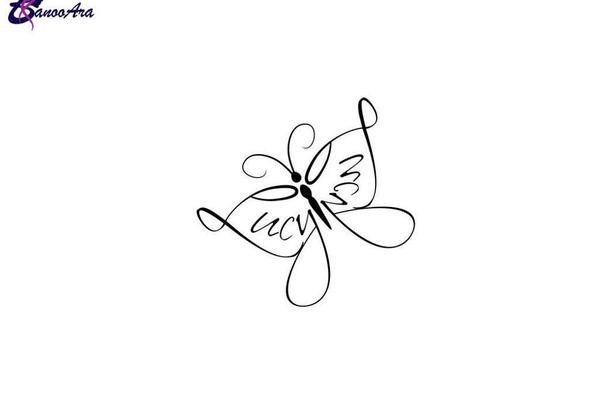 عکس طراحی پروانه ساده