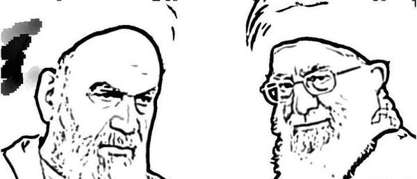 عکس نقاشی ساده امام خمینی