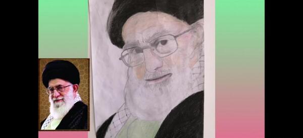 عکس نقاشی ساده امام خمینی