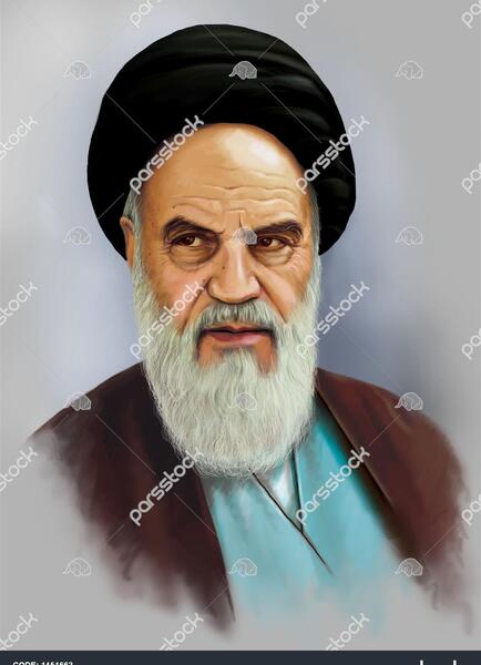 عکس نقاشی ساده امام خمینی