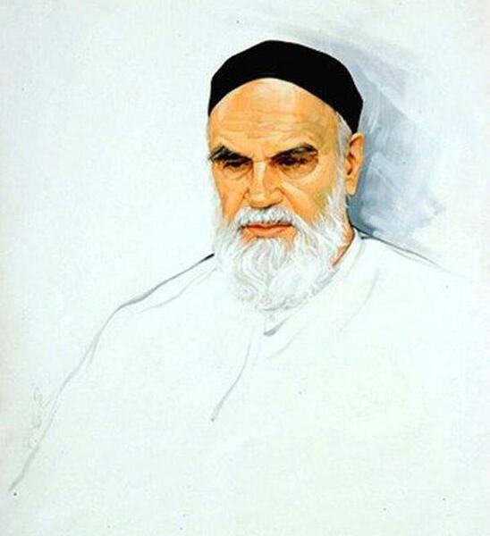 عکس نقاشی ساده امام خمینی