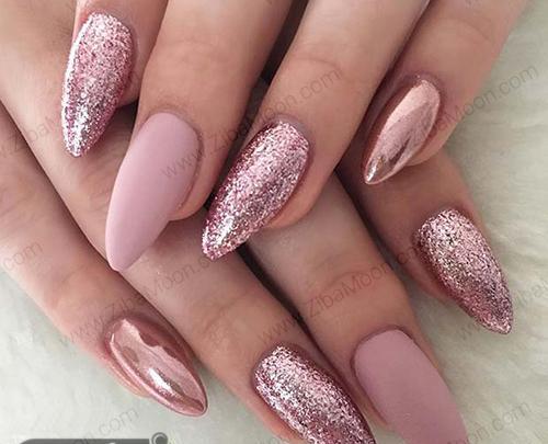 عکس ناخن اکلیلی ساده